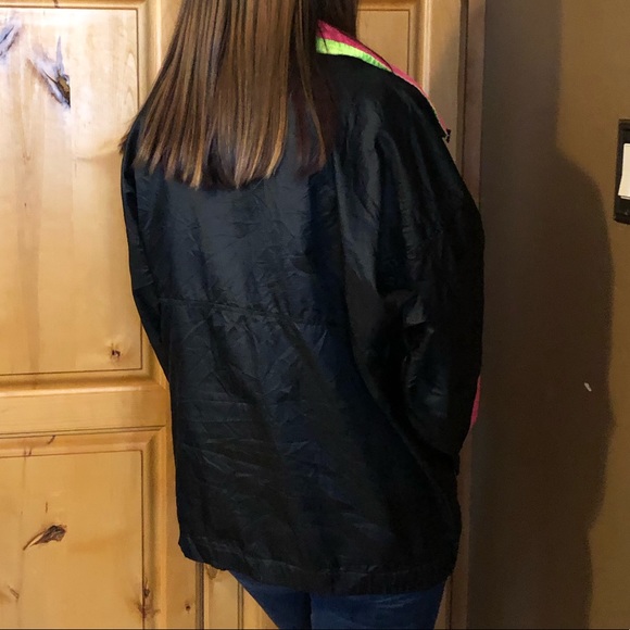 Vintage 80s 90s Neon Columbia Zip Up Windbreaker - Picture 3 of 8
